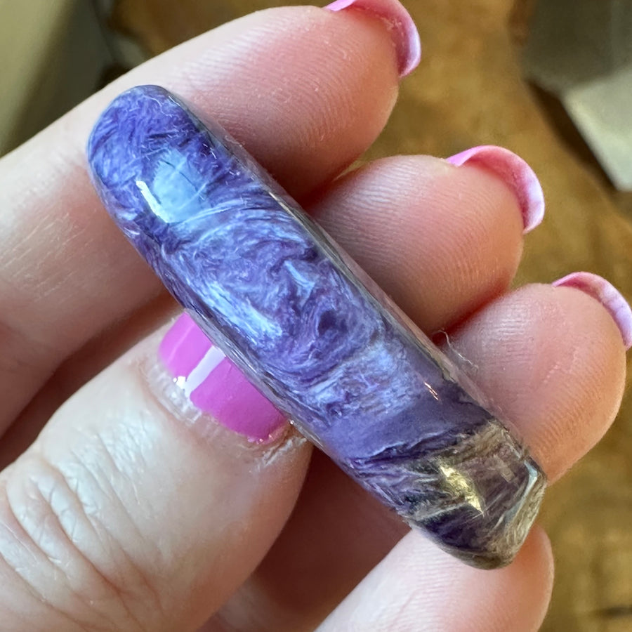 Charoite Crystal Palm Stone