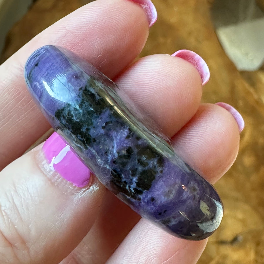 Charoite Crystal Palm Stone