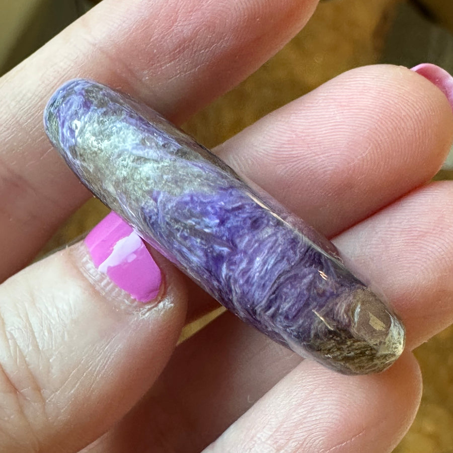 Charoite Crystal Palm Stone