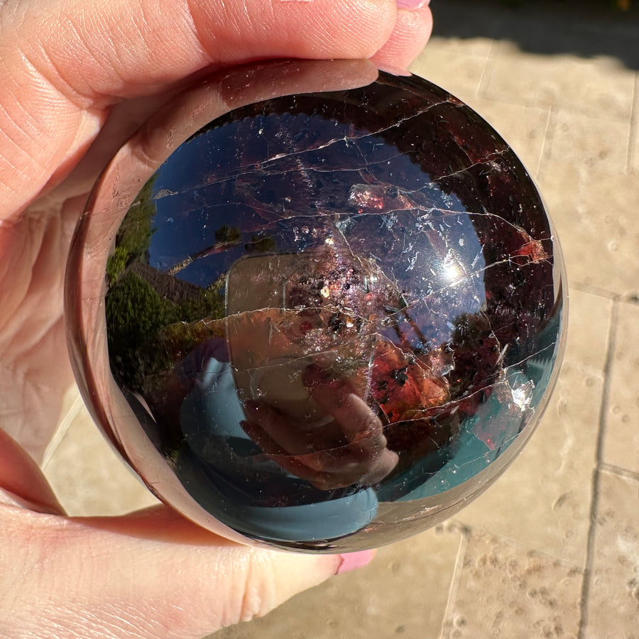 Natural Genuine Star Garnet Sphere