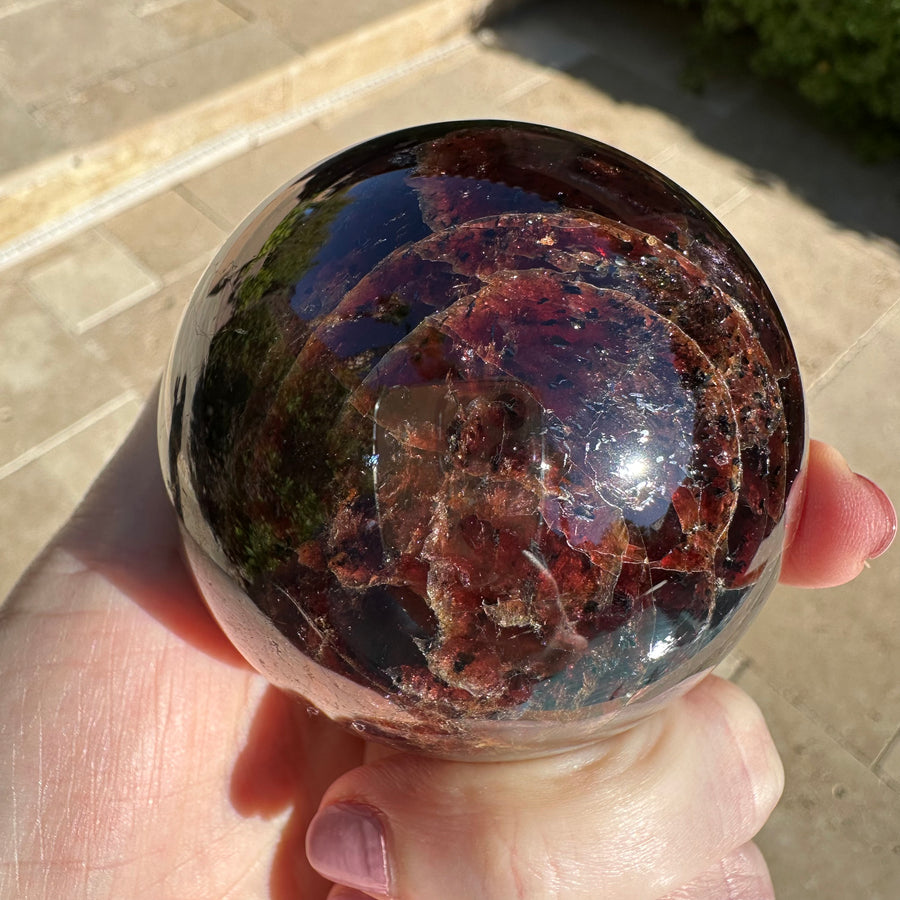 Natural Genuine Star Garnet Sphere