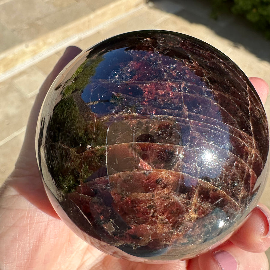 Natural Genuine Star Garnet Sphere