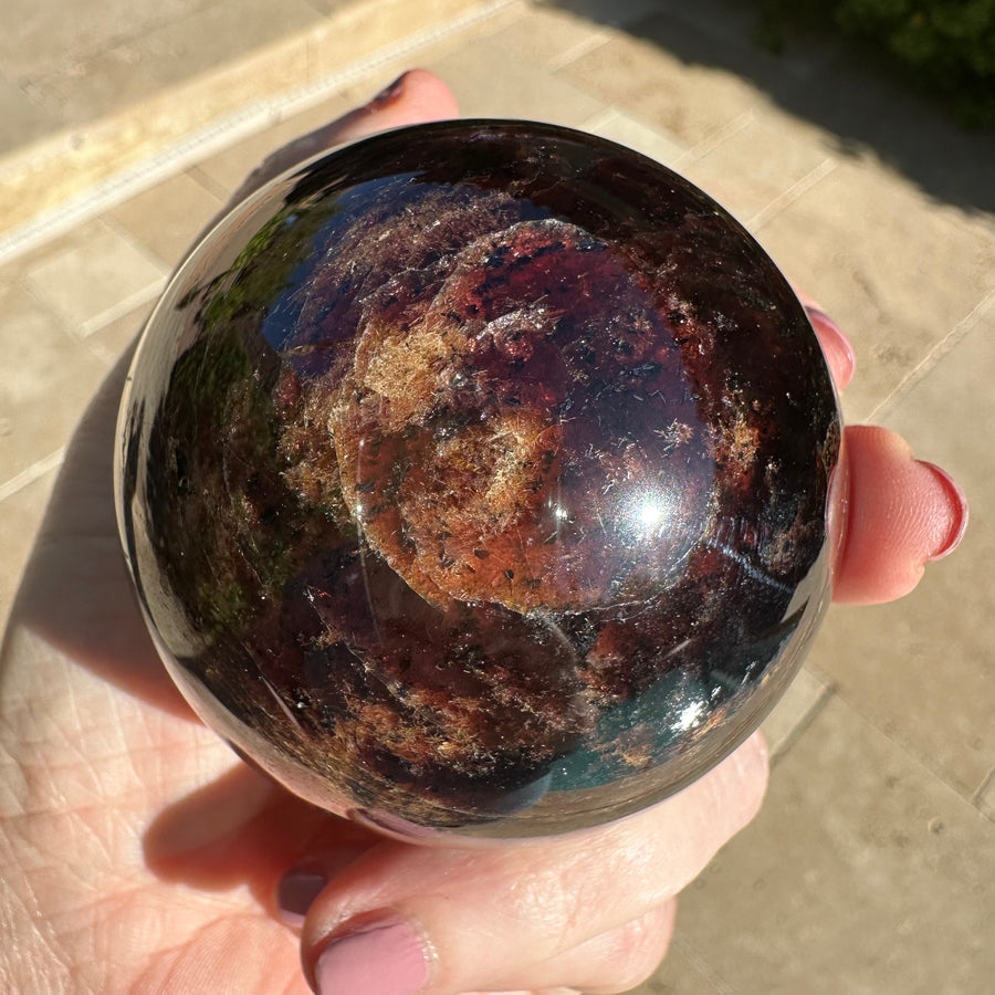 Natural Genuine Star Garnet Sphere