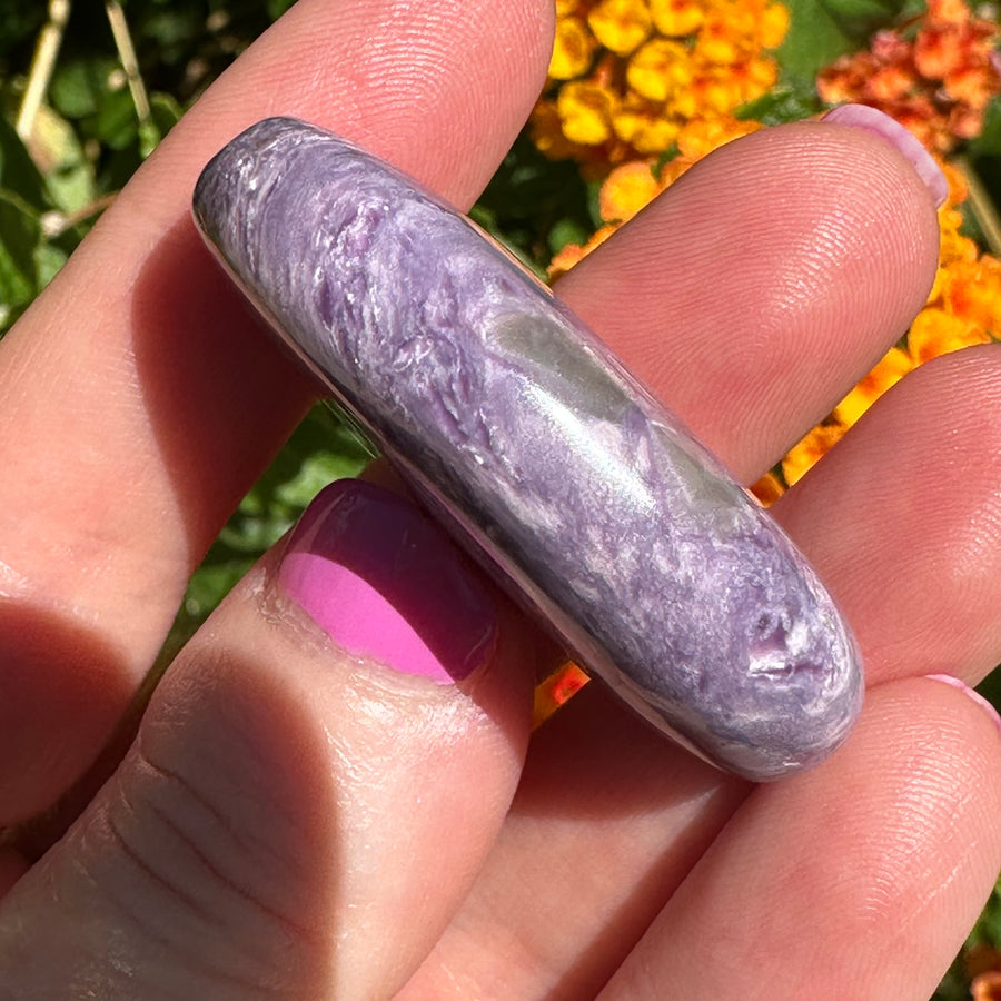 Charoite Crystal Palm Stone