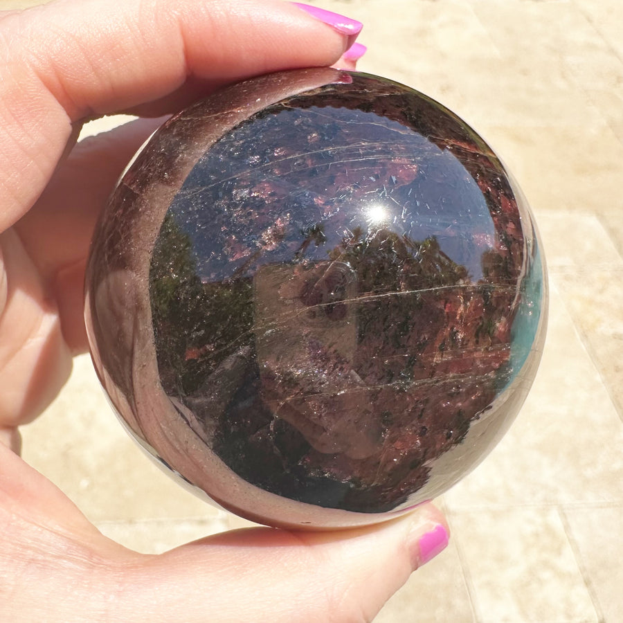 Natural Genuine Garnet Sphere