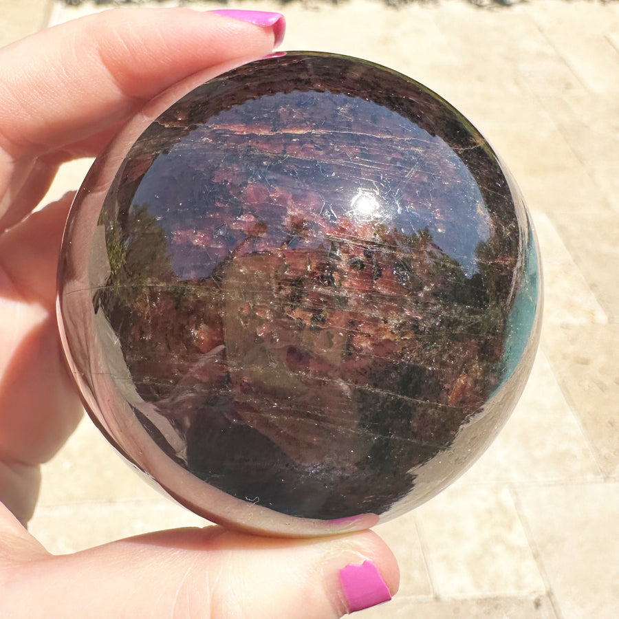 Natural Genuine Garnet Sphere