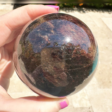Natural Genuine Garnet Sphere