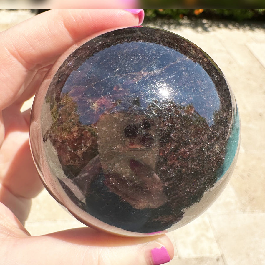 Natural Genuine Garnet Sphere