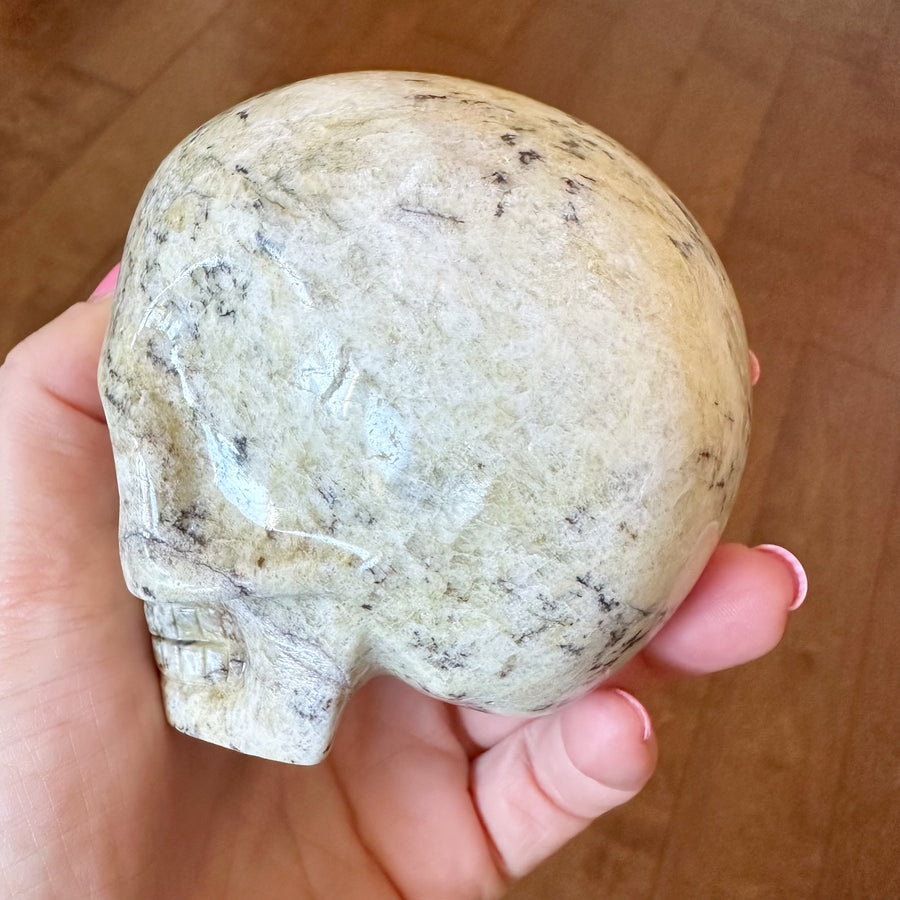 Triphilite Magical Child Crystal Skull Carved by Leandro de Souza