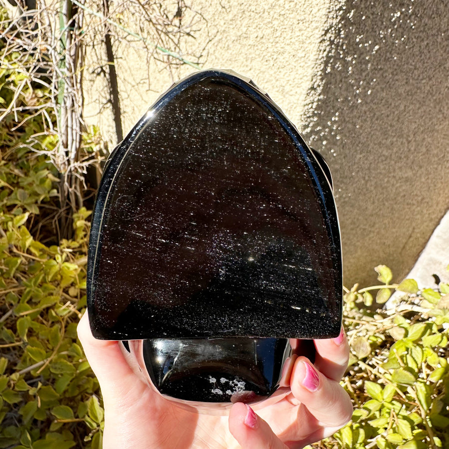 Gold Sheen Obsidian Crystal Skull