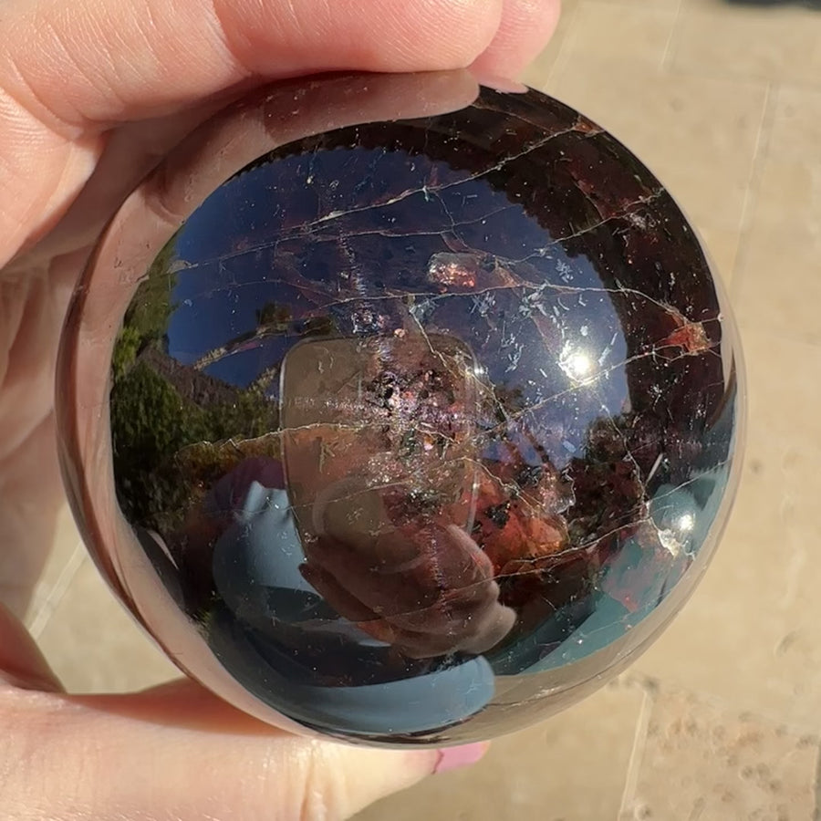 Natural Genuine Star Garnet Sphere